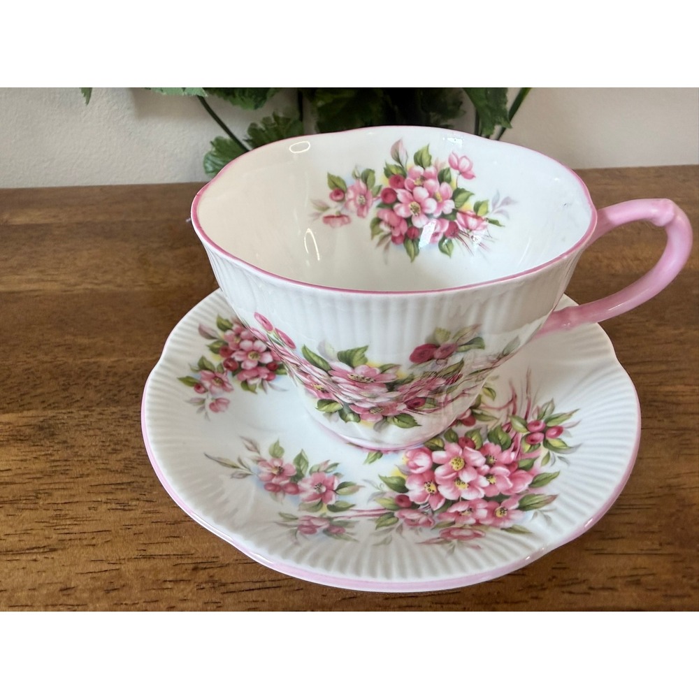Royal Albert Apple Blossom Teacup & Saucer Blossom Time Bone China England - Picture 3 of 11